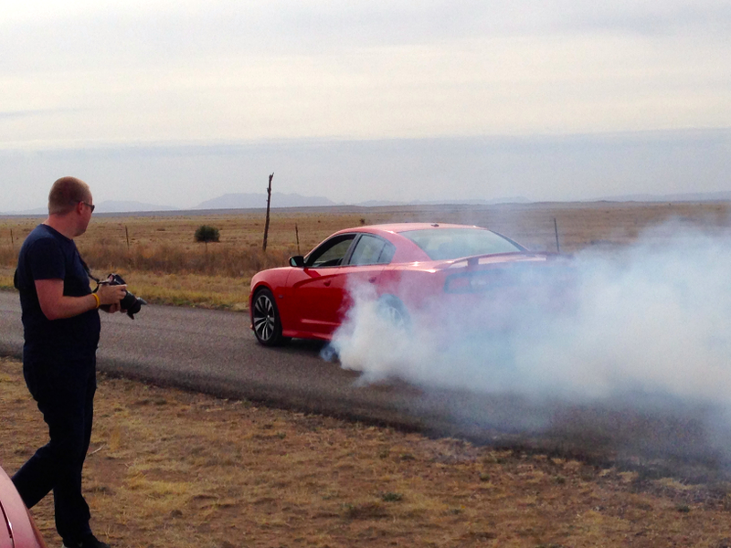 Illustration for article titled I Ripped Sick Charger SRT8 Wedding Burnouts For America